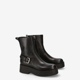 Black Leather Boots M7140A