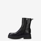 Black Leather Boots M7140A