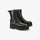 Black Leather Boots M7140A