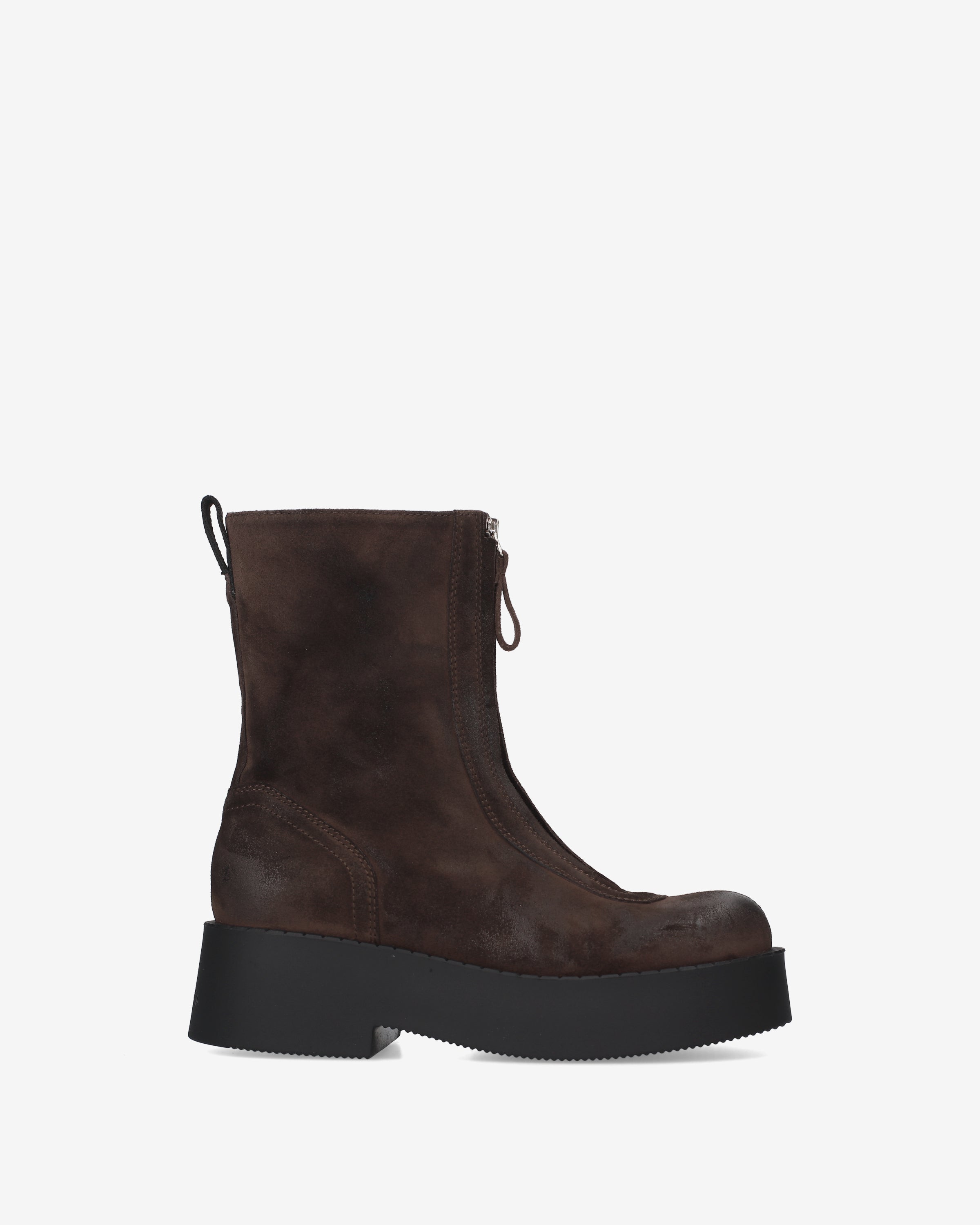 Platform Suede Ankle Boots Mocha