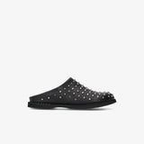 Studded Slippers in Black Leather M7152F