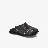 Studded Slippers in Black Leather M7152F