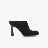 Sabot in Sheepskin and Black Leather