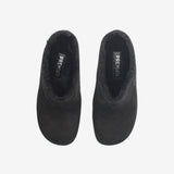 Sabot in Sheepskin and Black Leather