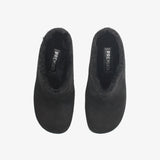 Sabot in Sheepskin and Black Leather