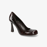 Brown Leather Pumps M7159A