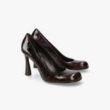 Brown Leather Pumps M7159A