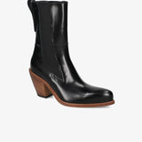 Black Leather Boots M7195B