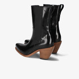 Black Leather Boots M7195B