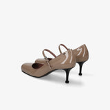 Mary Jane Pumps Taupe M7200G