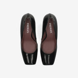 Black Leather Heels M7226A