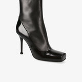Black Leather Boots M7229B