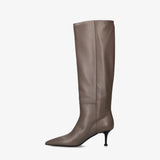 Taupe Leather Boots M7240I