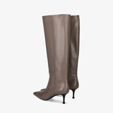 Taupe Leather Boots M7240I