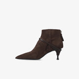 Brown Leather Boots M7242A