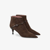 Brown Leather Boots M7242A
