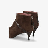 Brown Leather Boots M7242A