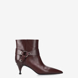 Bordeaux Leather Ankle Boots M7243A