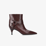 Bordeaux Leather Ankle Boots M7243A