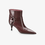 Bordeaux Leather Ankle Boots M7243A