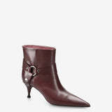Bordeaux Leather Ankle Boots M7243A