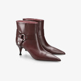 Bordeaux Leather Ankle Boots M7243A