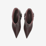 Bordeaux Leather Ankle Boots M7243A