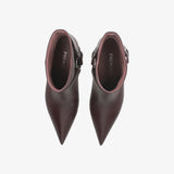 Bordeaux Leather Ankle Boots M7243A