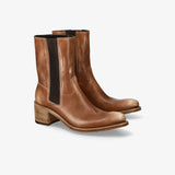 Brown Leather Ankle Boots M7270C