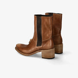 Brown Leather Ankle Boots M7270C