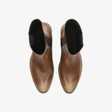 Brown Leather Ankle Boots M7270C