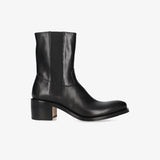 Black Leather Ankle Boots M7270E