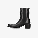 Black Leather Ankle Boots M7270E