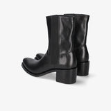 Black Leather Ankle Boots M7270E