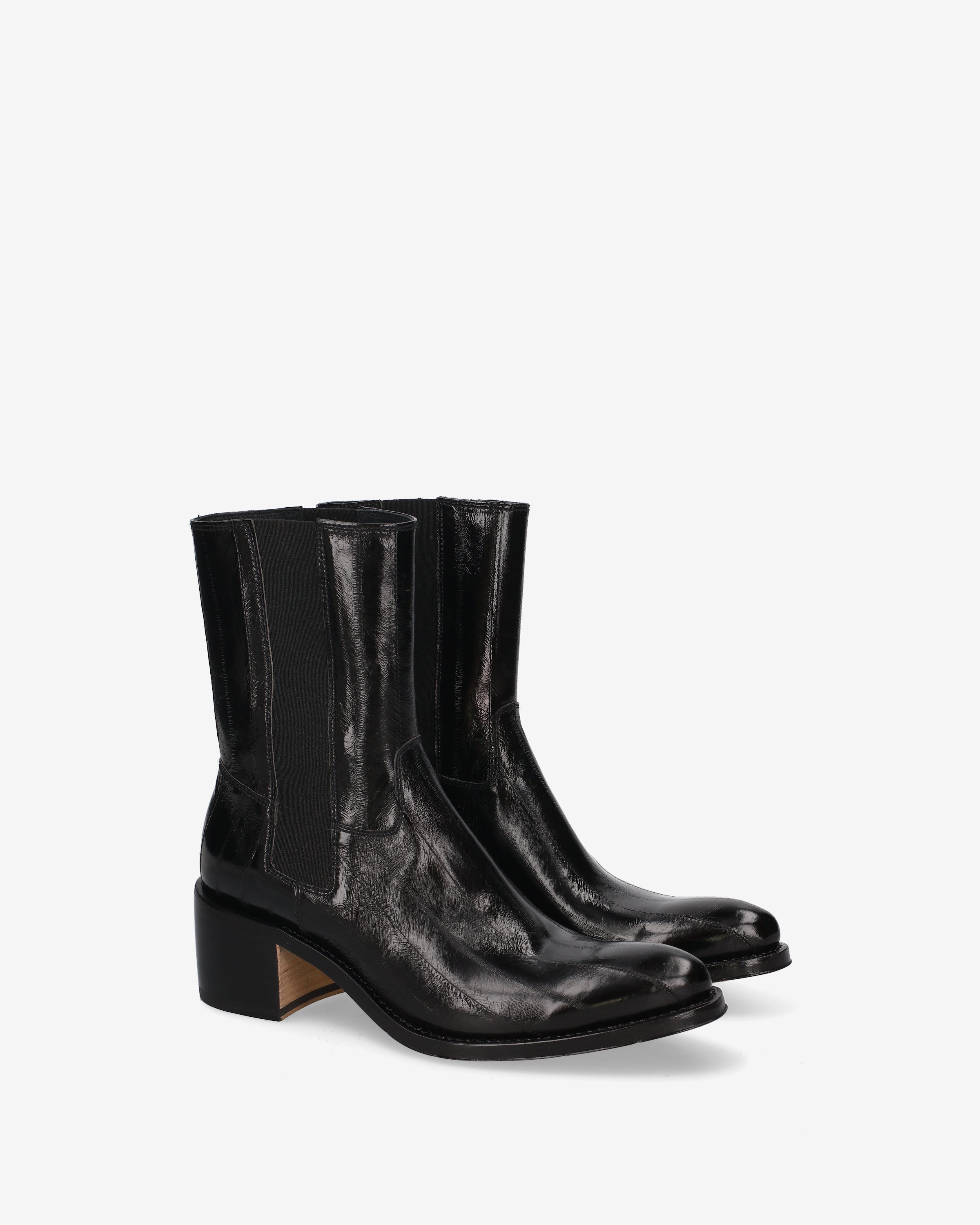 Eel Leather Chelsea Boots Black - Premiata