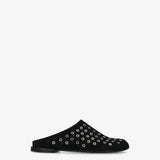 Perforated suede loafers