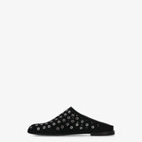 Perforated suede loafers