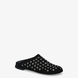 Perforated suede loafers