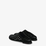 Perforated suede loafers