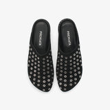 Perforated suede loafers