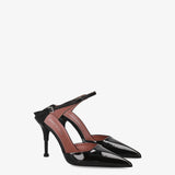 Décolleté slingback in vernice