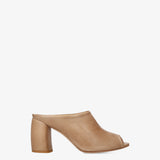 Leather heeled sandals
