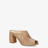 Leather heeled sandals