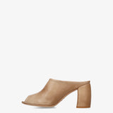 Leather heeled sandals