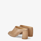 Leather heeled sandals