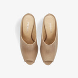 Leather heeled sandals