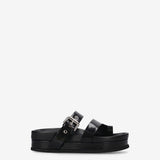 Leather platform sandals