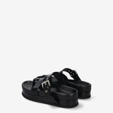 Leather platform sandals