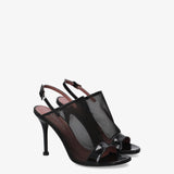 Mesh heeled sandals