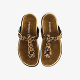 Animal-print buckle sandals